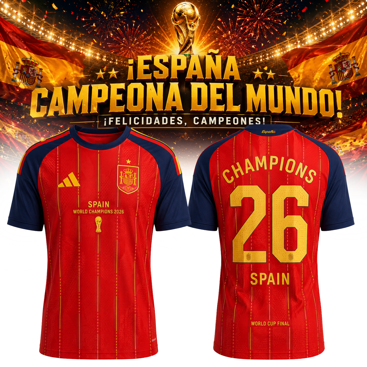 ,SPAIN “WORLD CHAMPIONS 2026” – JERSEY