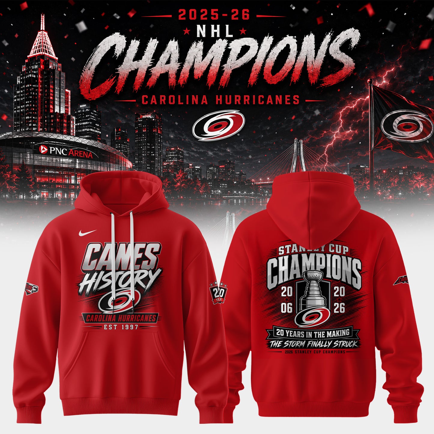 Champions CANIACS 2026 Stanley Cup Edition Hoodie