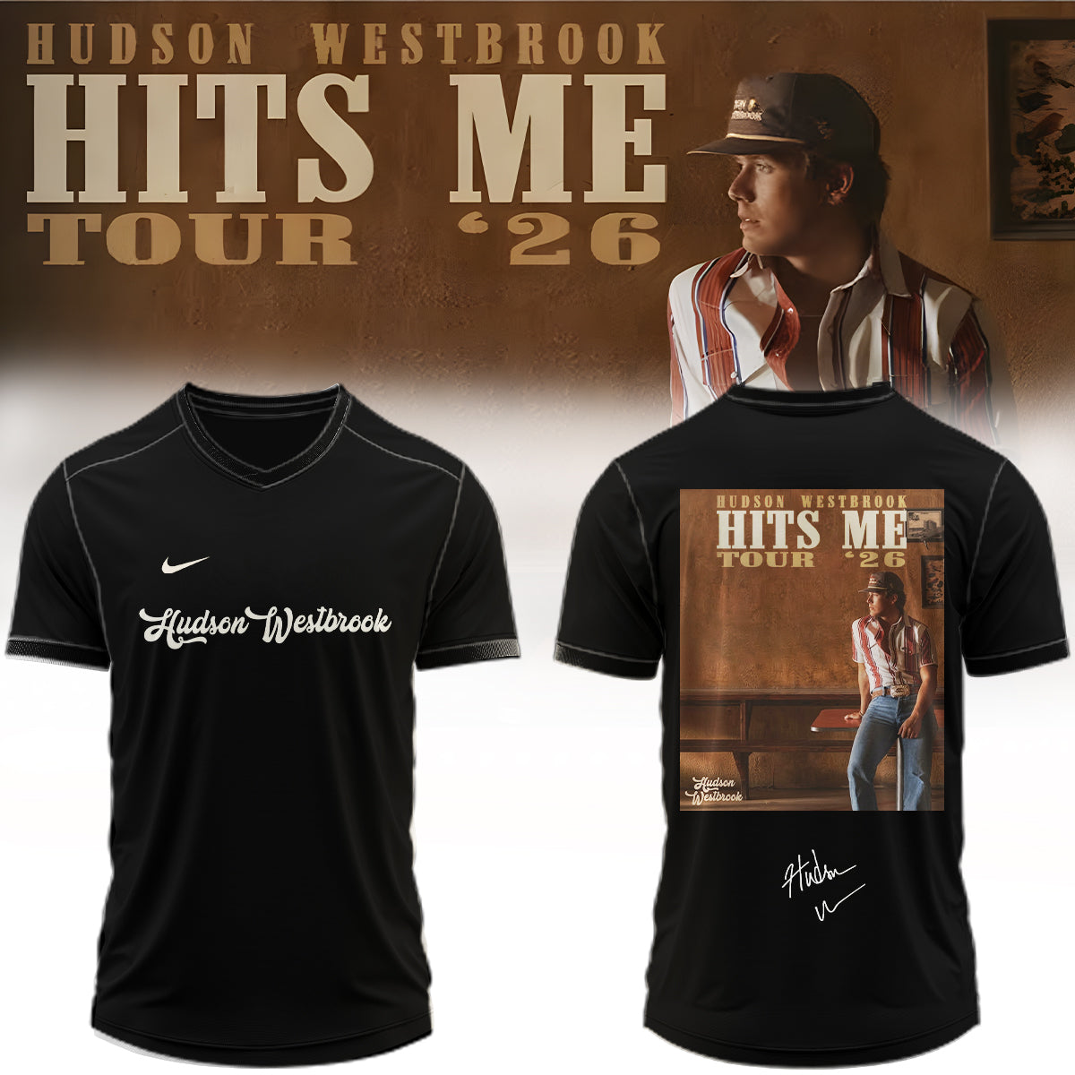 ,,.Hudson Westbrook ”Hits Me Tour 2026” Signature – Jersey
