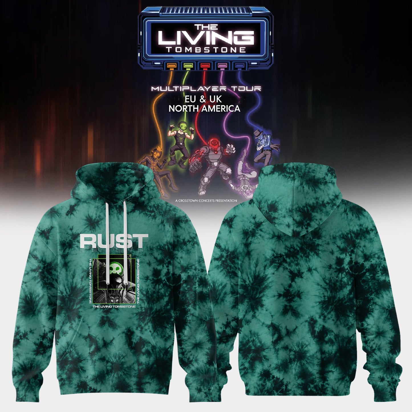 The Living Tombstone: Multiplayer Tour 2026 Limited Hoodie – Rust