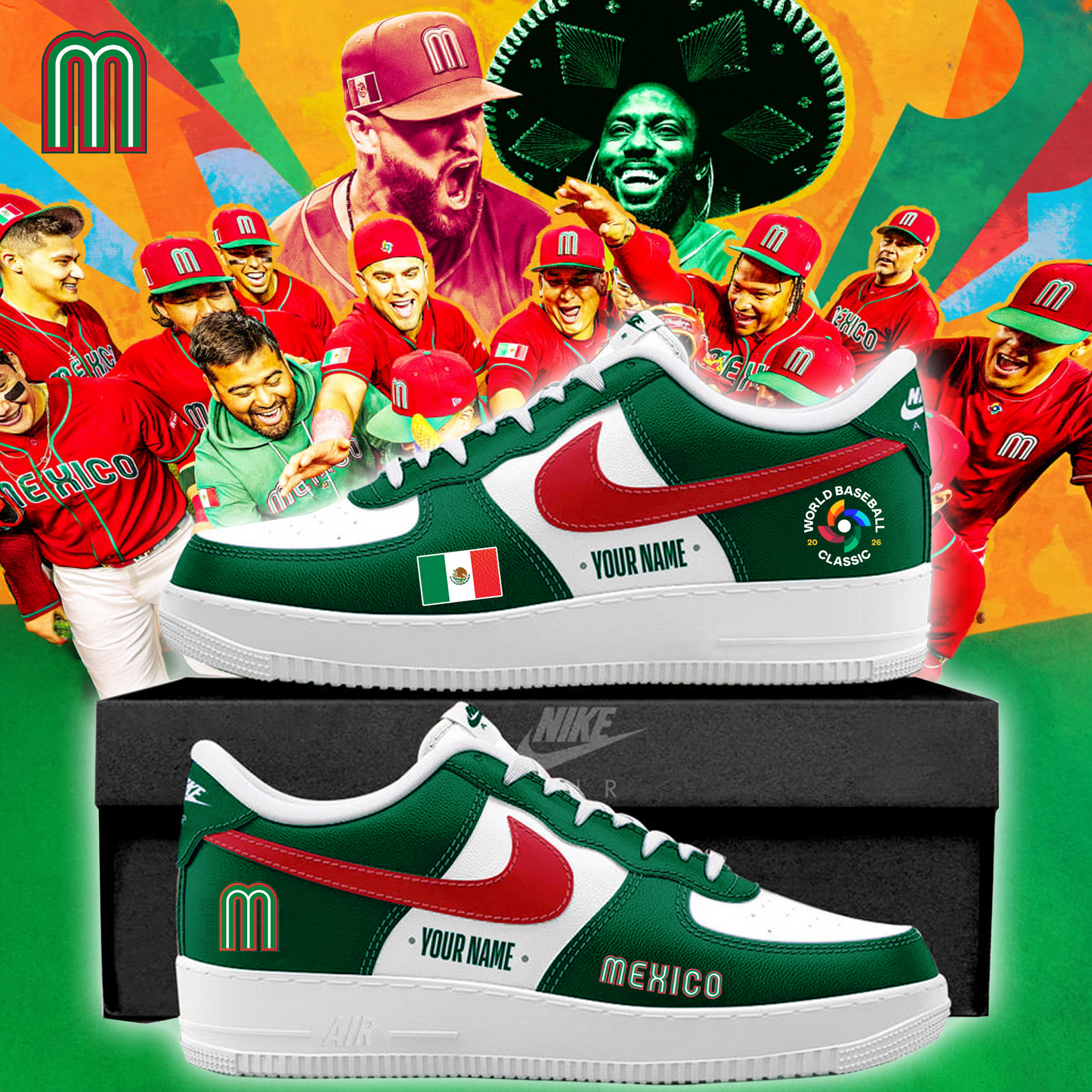 Mexico Baseball 2026 World Baseball AF1 Classic Limited Edition