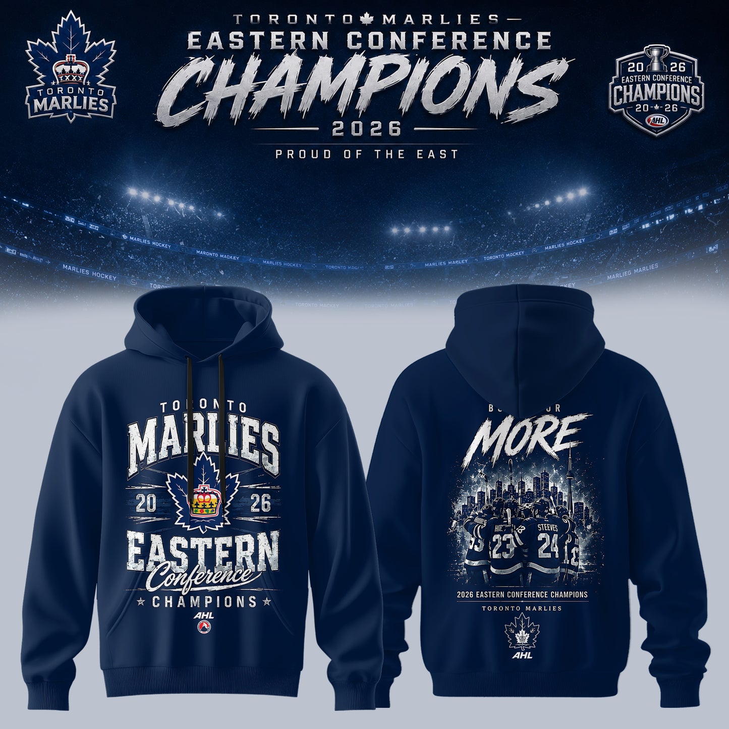 TORONTO MARLIES – 2026 EASTERN CONFERENCE CHAMPIONS HOODIE