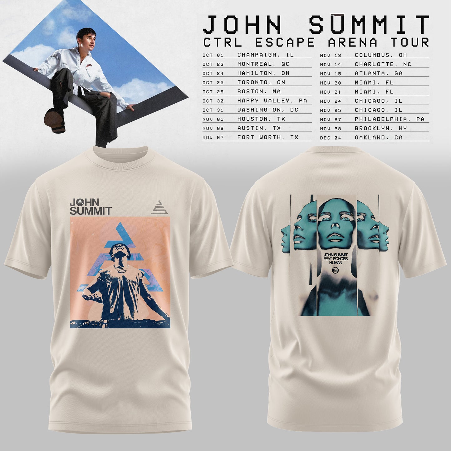 John Summit – CTRL ESCAPE Arena Tour 2026 T-shirt