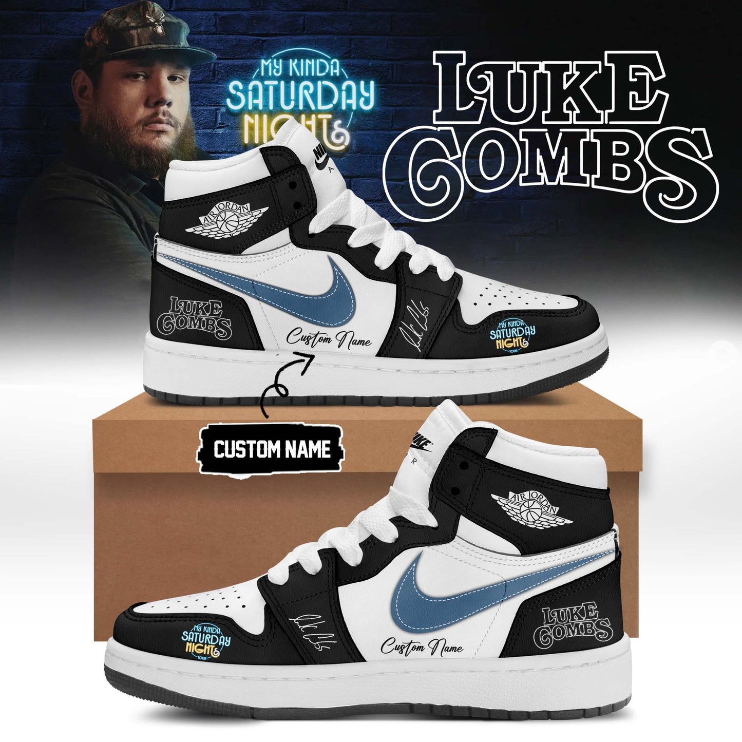 Luke Combs ”My Kinda Saturday Night Tour 2026” Limited Edition Signature – Shoes