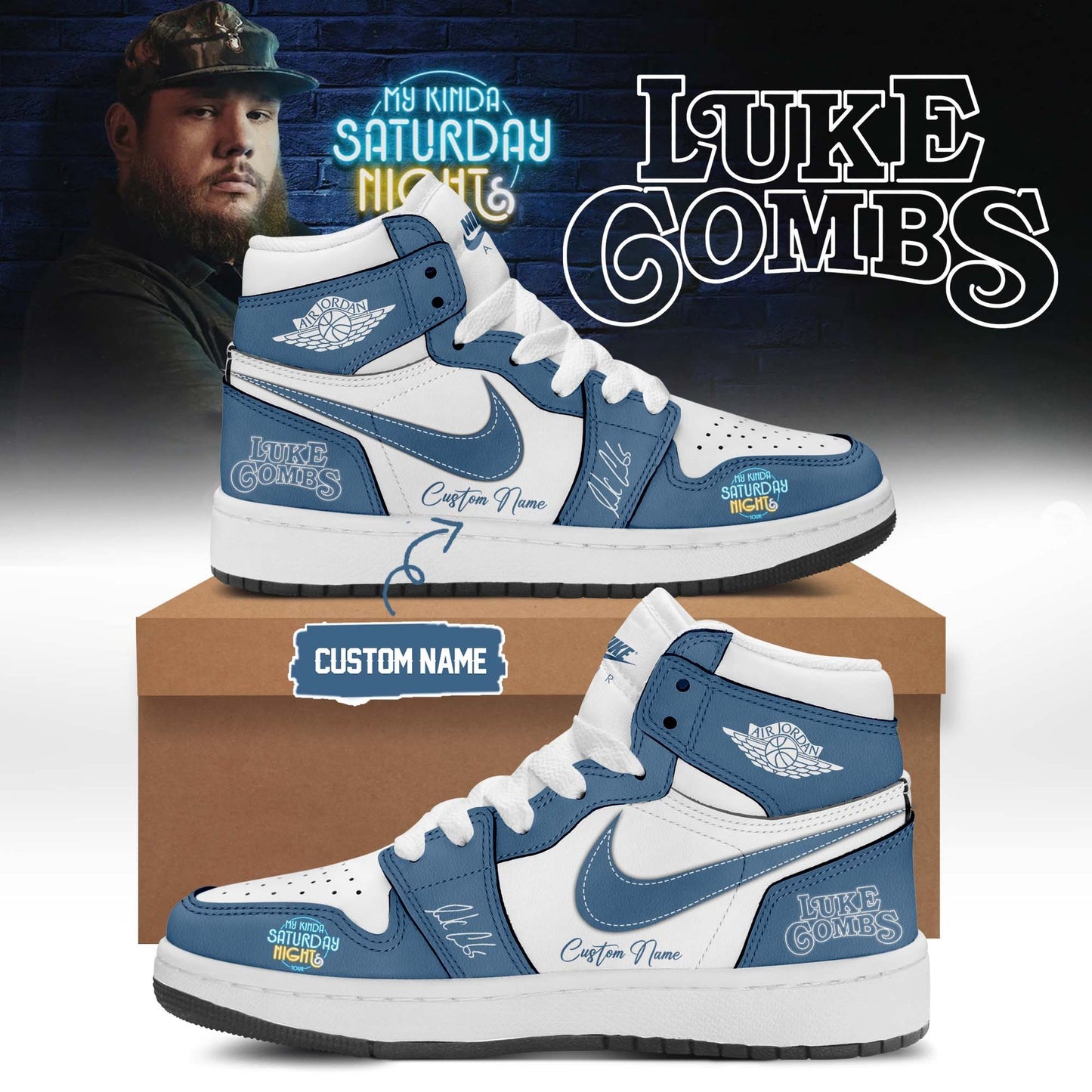 Luke Combs ”My Kinda Saturday Night Tour 2026” Limited Edition Signature – Shoes