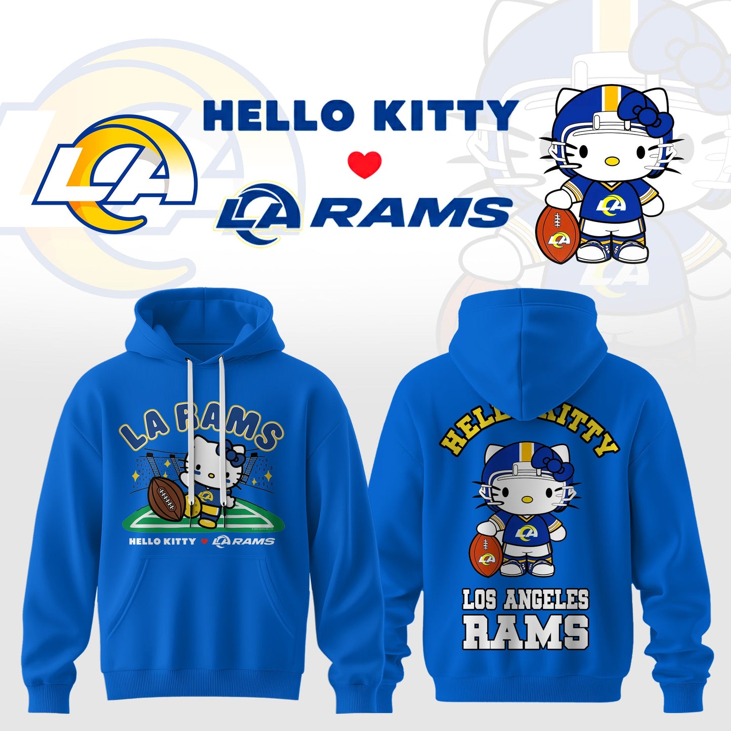 Hello Kitty ❤️ LA Rams – Cute Meets Game Day Style