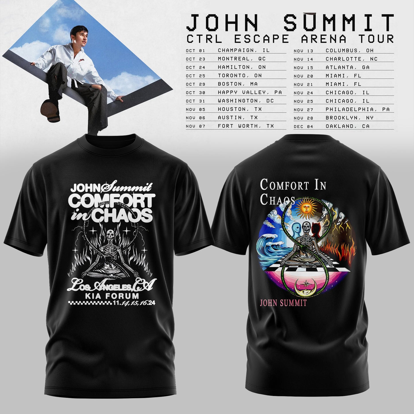 John Summit – CTRL ESCAPE Arena Tour 2026 T-shirt