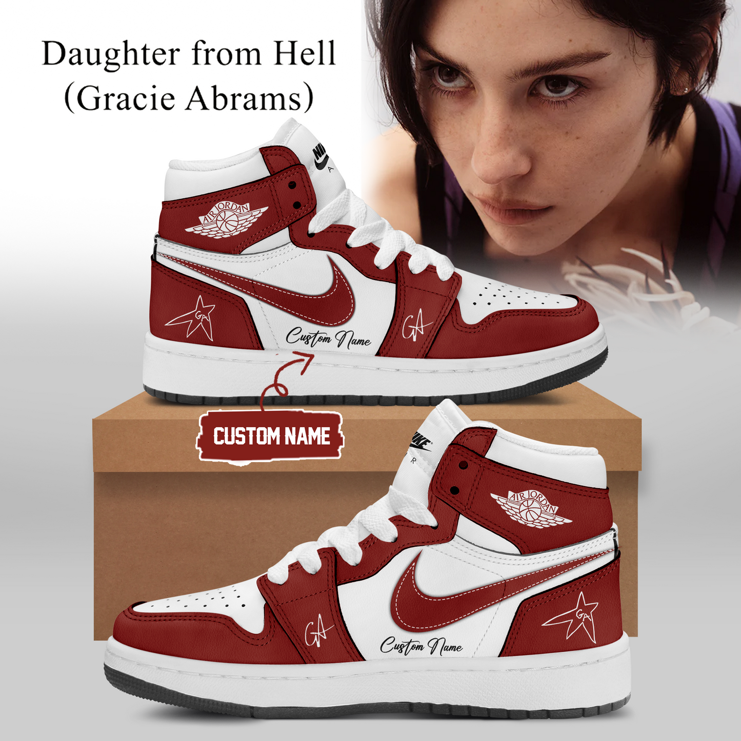 Gracie Abrams Daughter from Hell Signed Shoes
