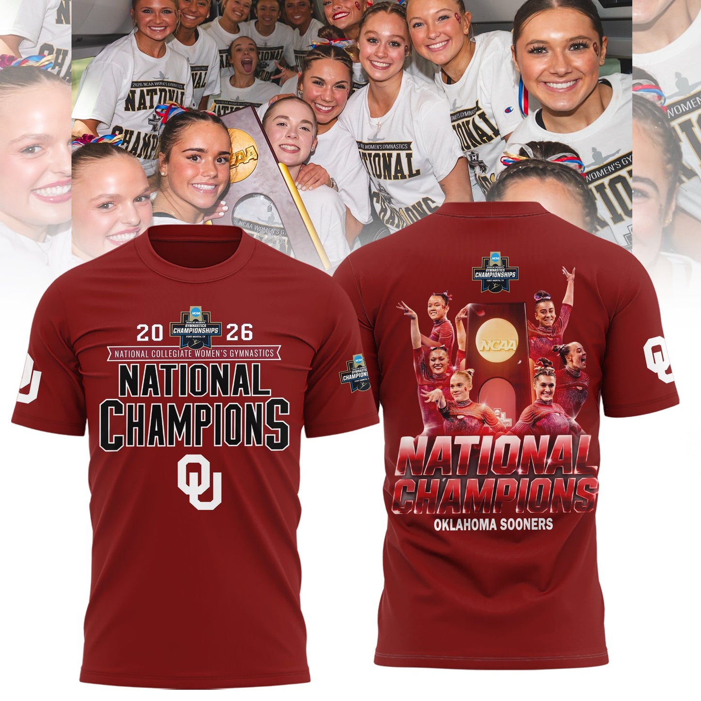 Oklahoma Women's Gymnastics 2026 NCAA National Champions T-Shirt