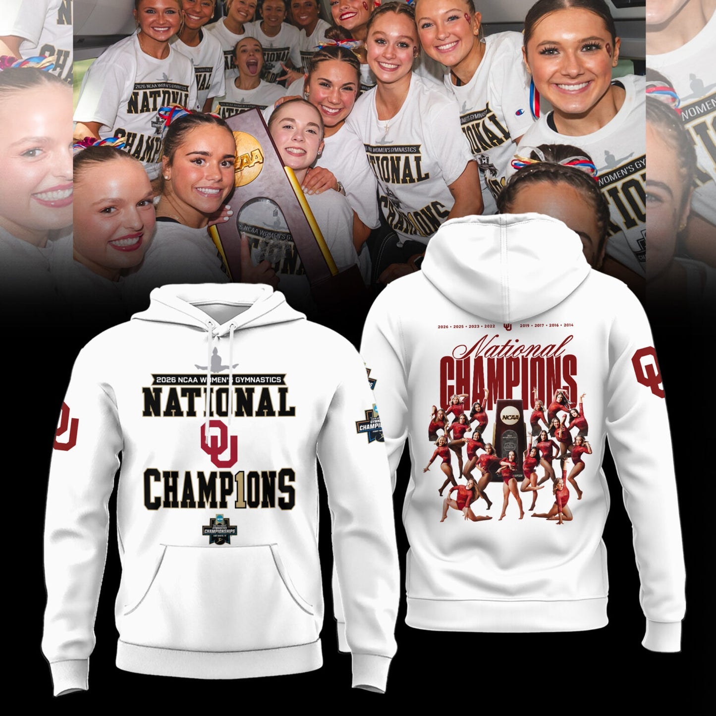 Oklahoma Women's Gymnastics 2026 NCAA National Champions Hoodie