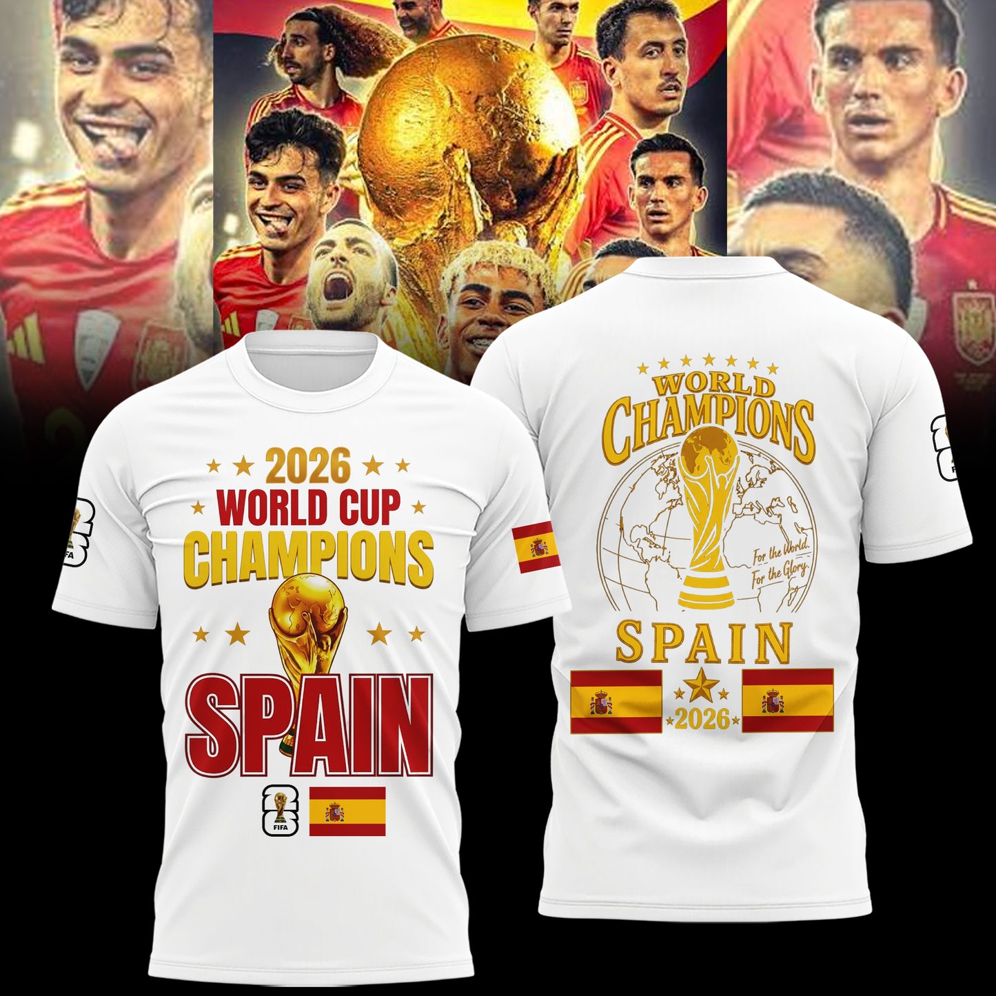 Limited Edition Spain National Football Team 2026 Wolrd Cup Champions Shirt