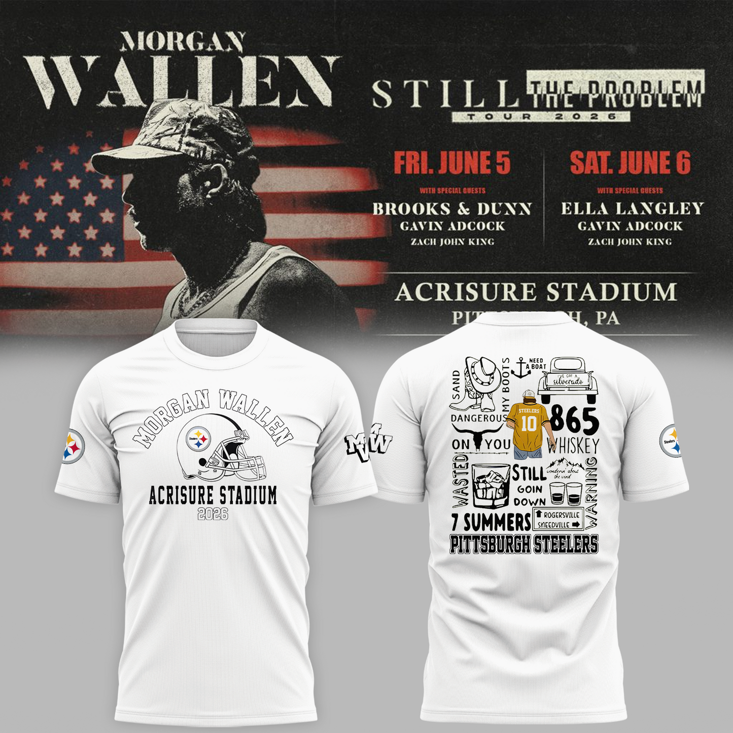 🔥 MW x Pittsburgh Stadium Tour 2026 Limited Edition T-Shirt