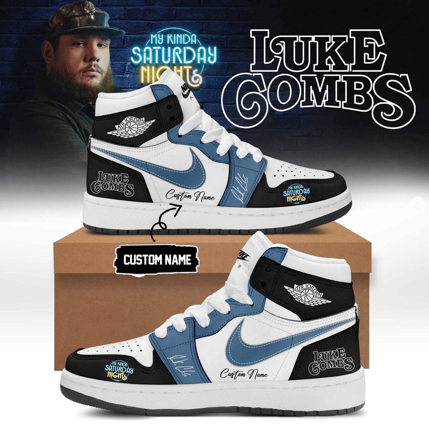Luke Combs ”My Kinda Saturday Night Tour 2026” Limited Edition Signature – Shoes