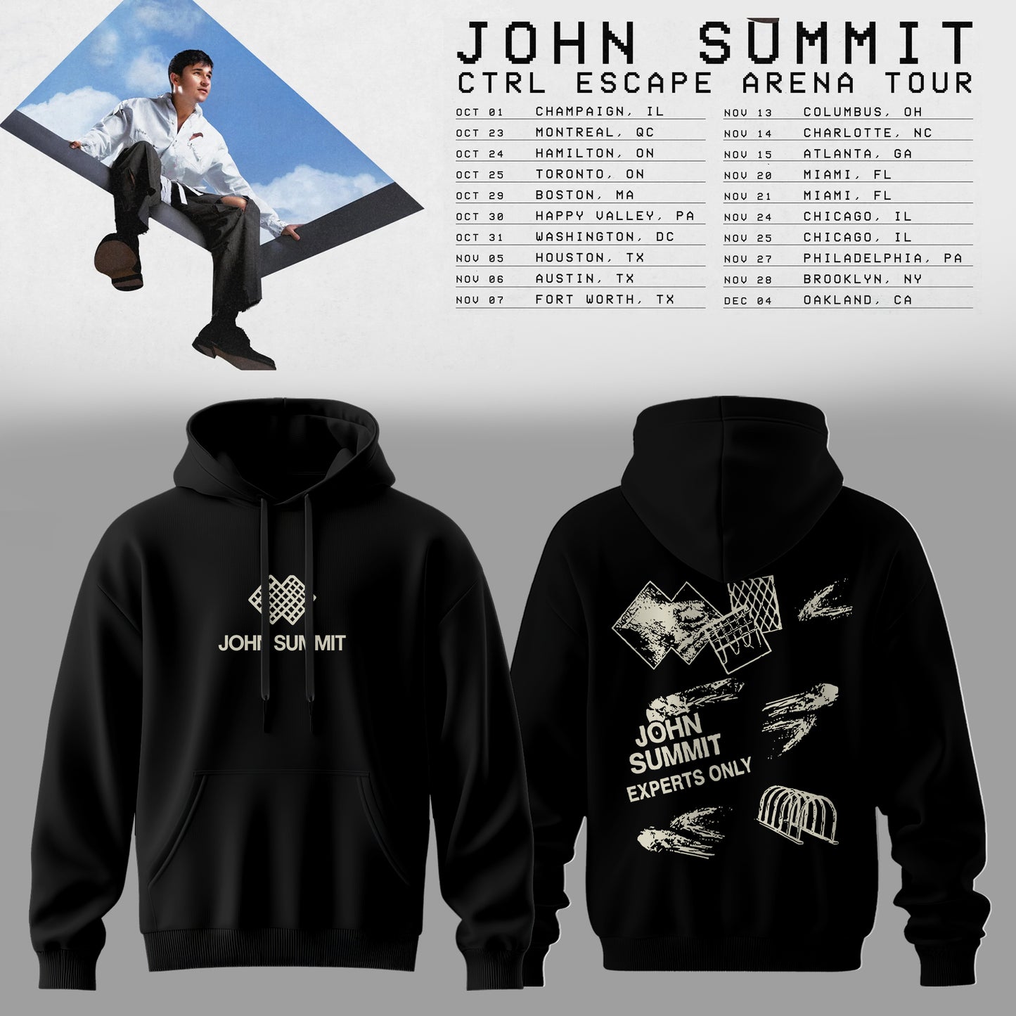 John Summit – CTRL ESCAPE Arena Tour 2026 Hoodie