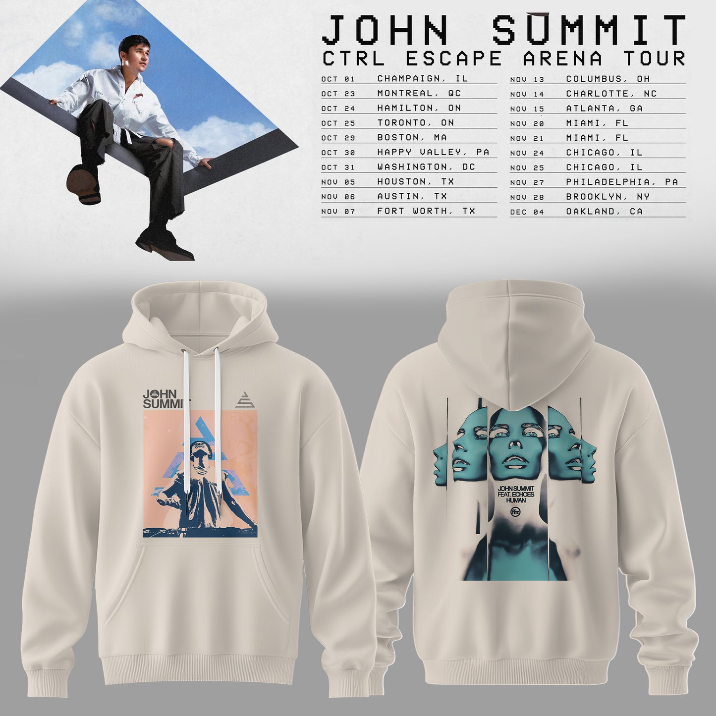 John Summit – CTRL ESCAPE Arena Tour 2026 Hoodie