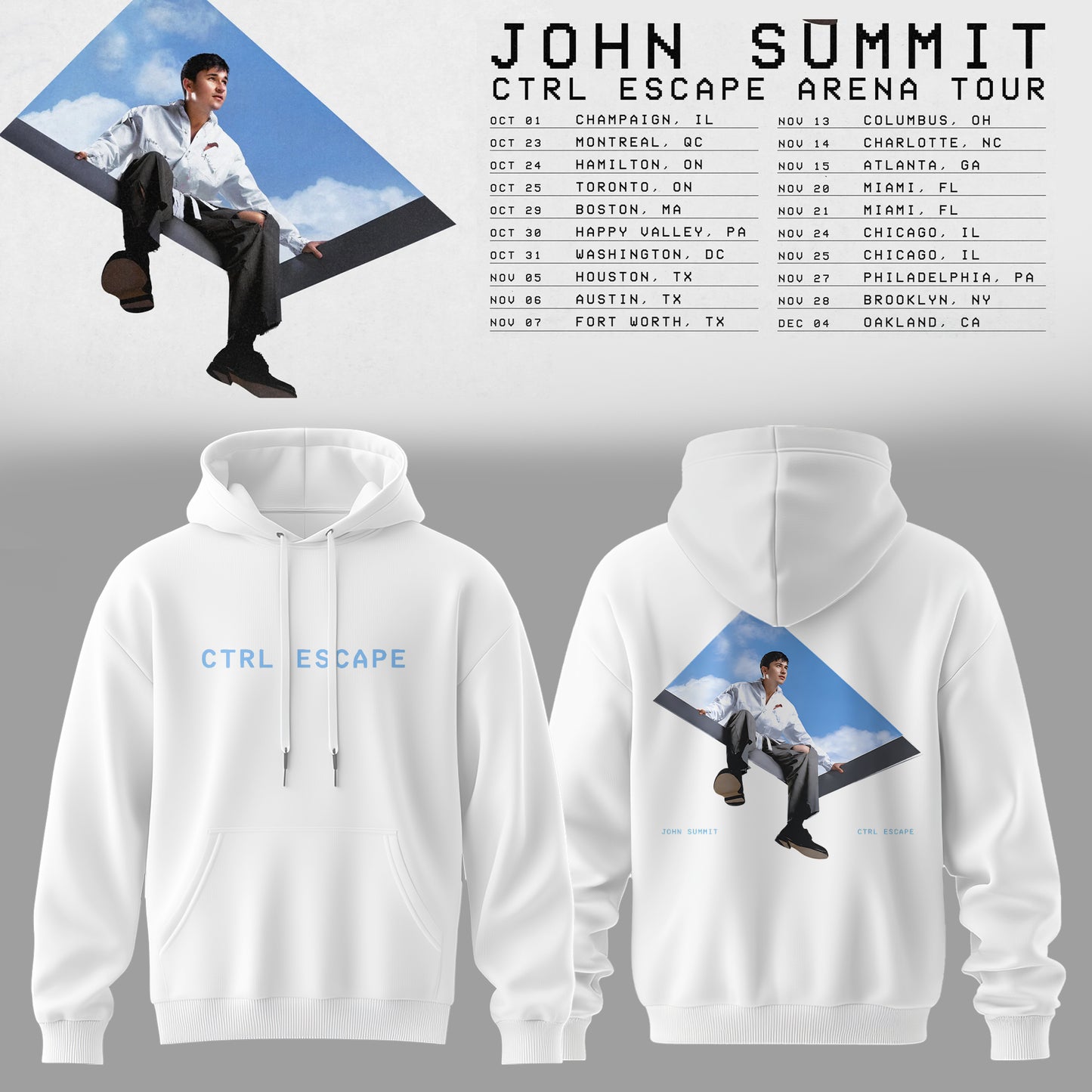 John Summit – CTRL ESCAPE Arena Tour 2026 Hoodie