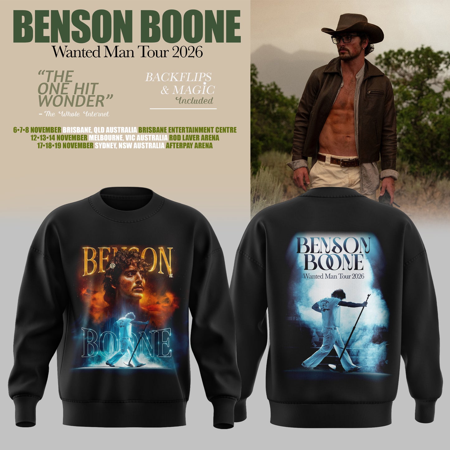 BENSON BOONE – WANTED MAN TOUR 2026 SWEATER