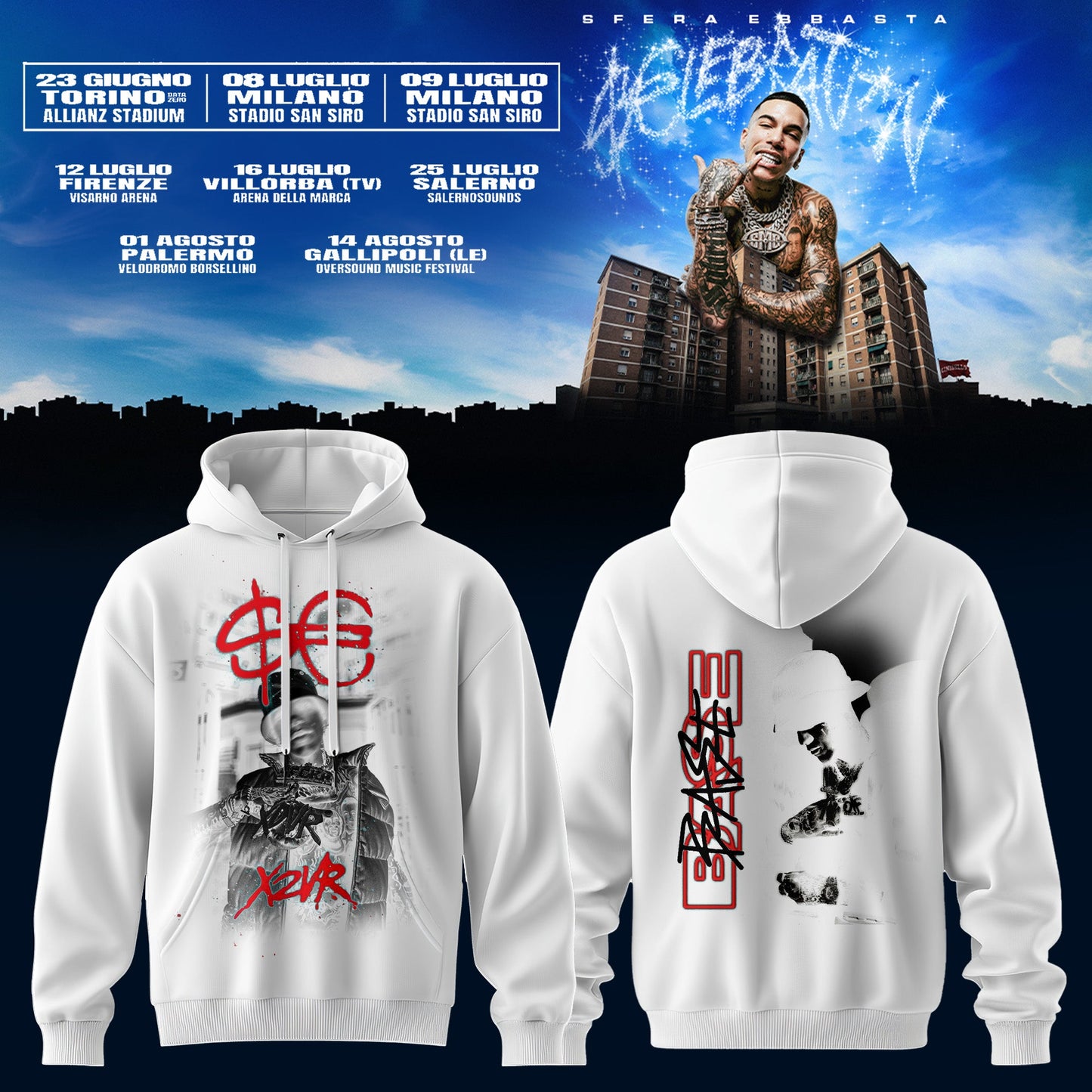 Sfera Ebbasta Tour 2026 Limited Hoodie