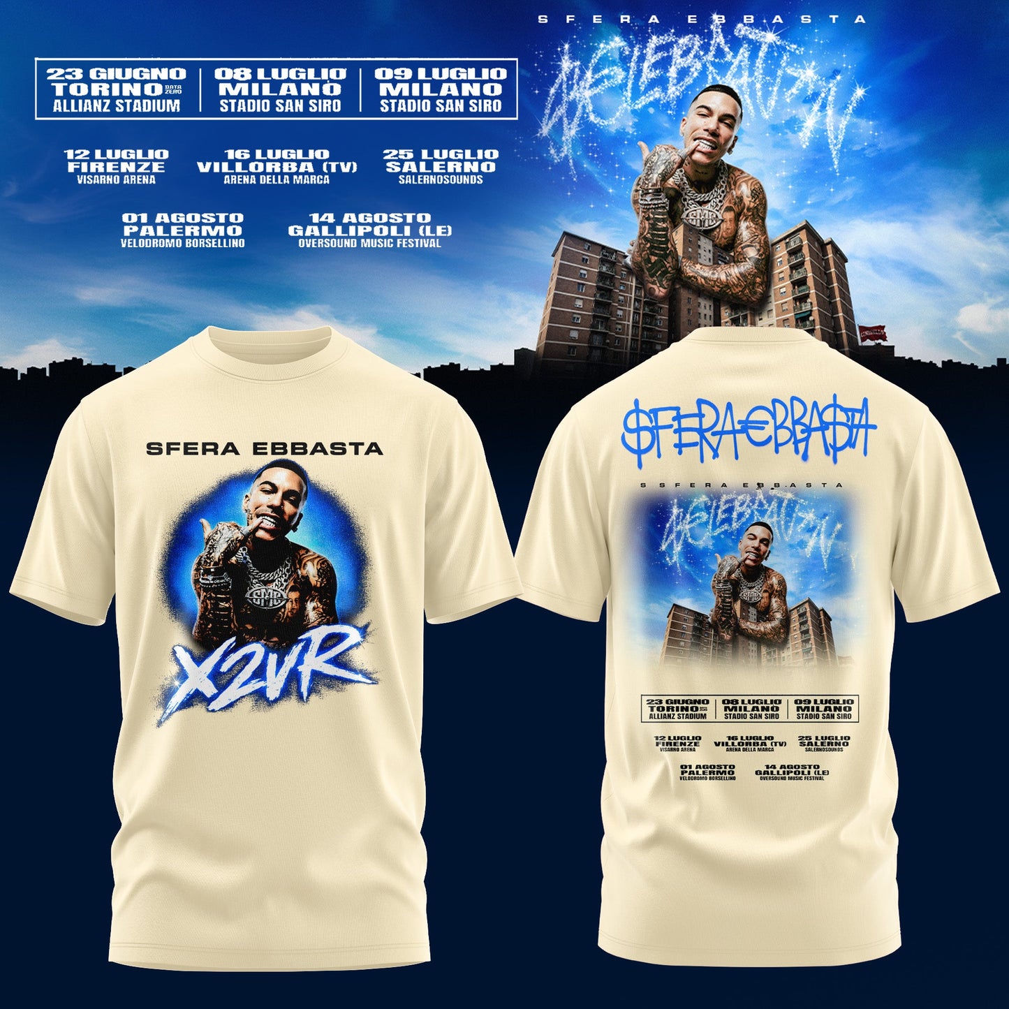 Sfera Ebbasta Tour 2026 Limited Tshirt