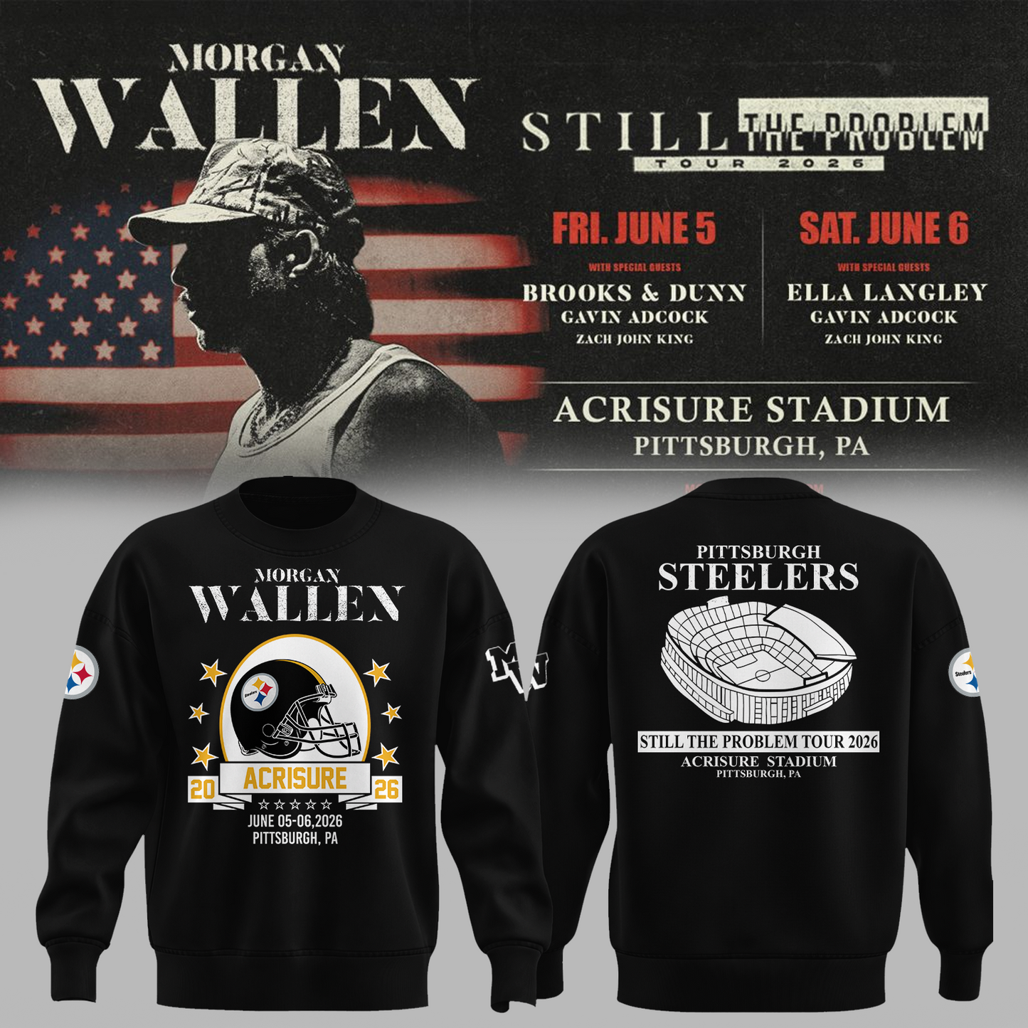 🔥 MW x Pittsburgh Stadium Tour 2026 Limited Edition Sweatshirt