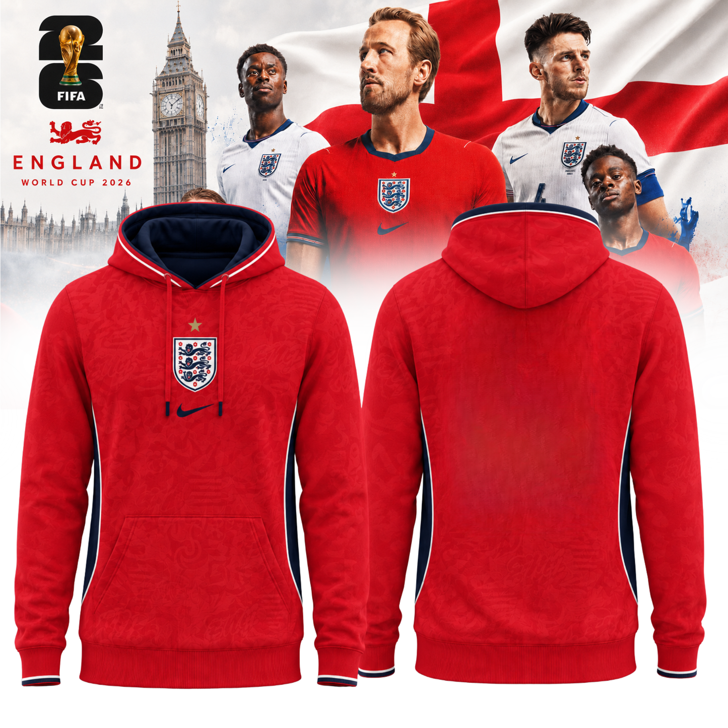 England x Fifa World Cup 2026 Hoodie