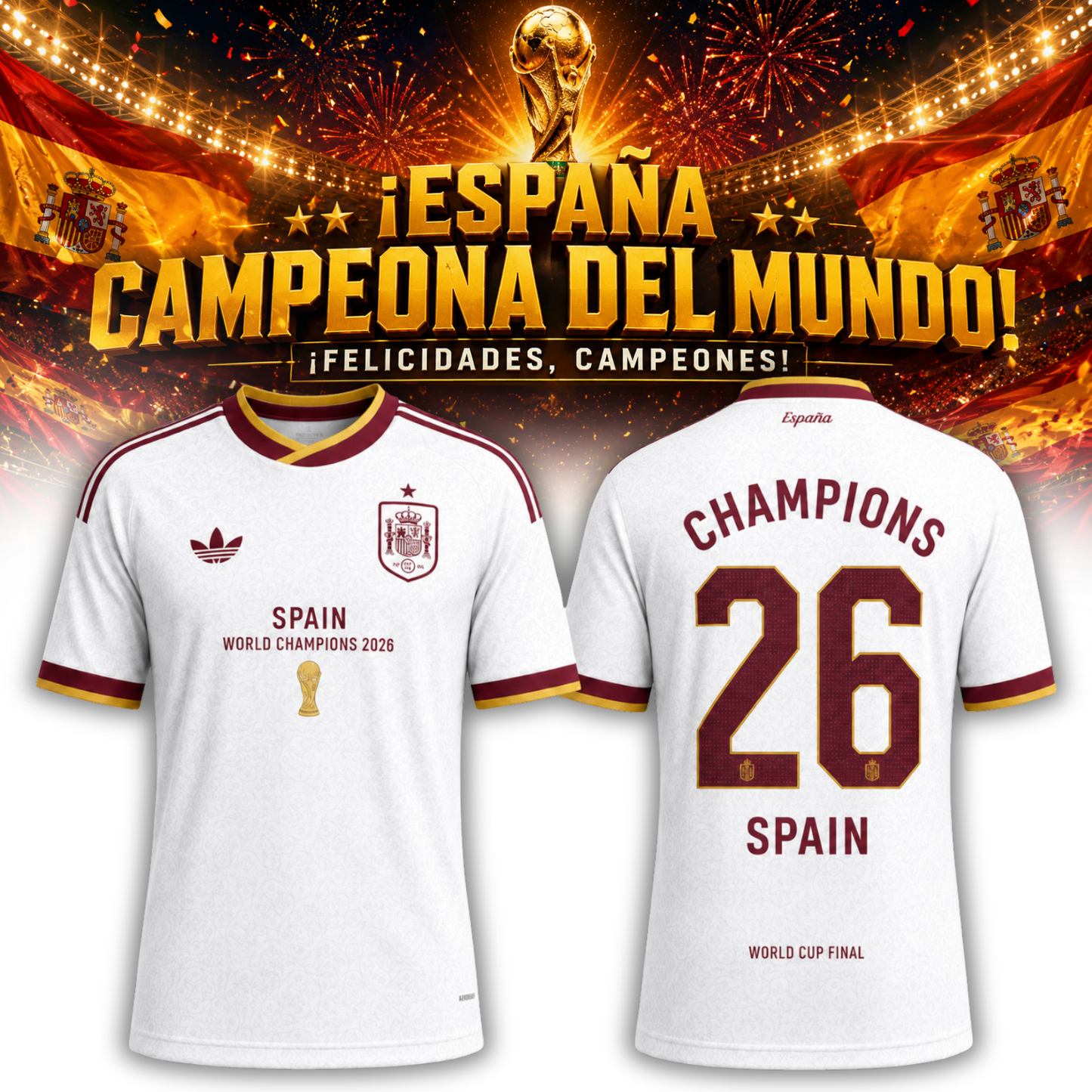 ,SPAIN “WORLD CHAMPIONS 2026” – JERSEY