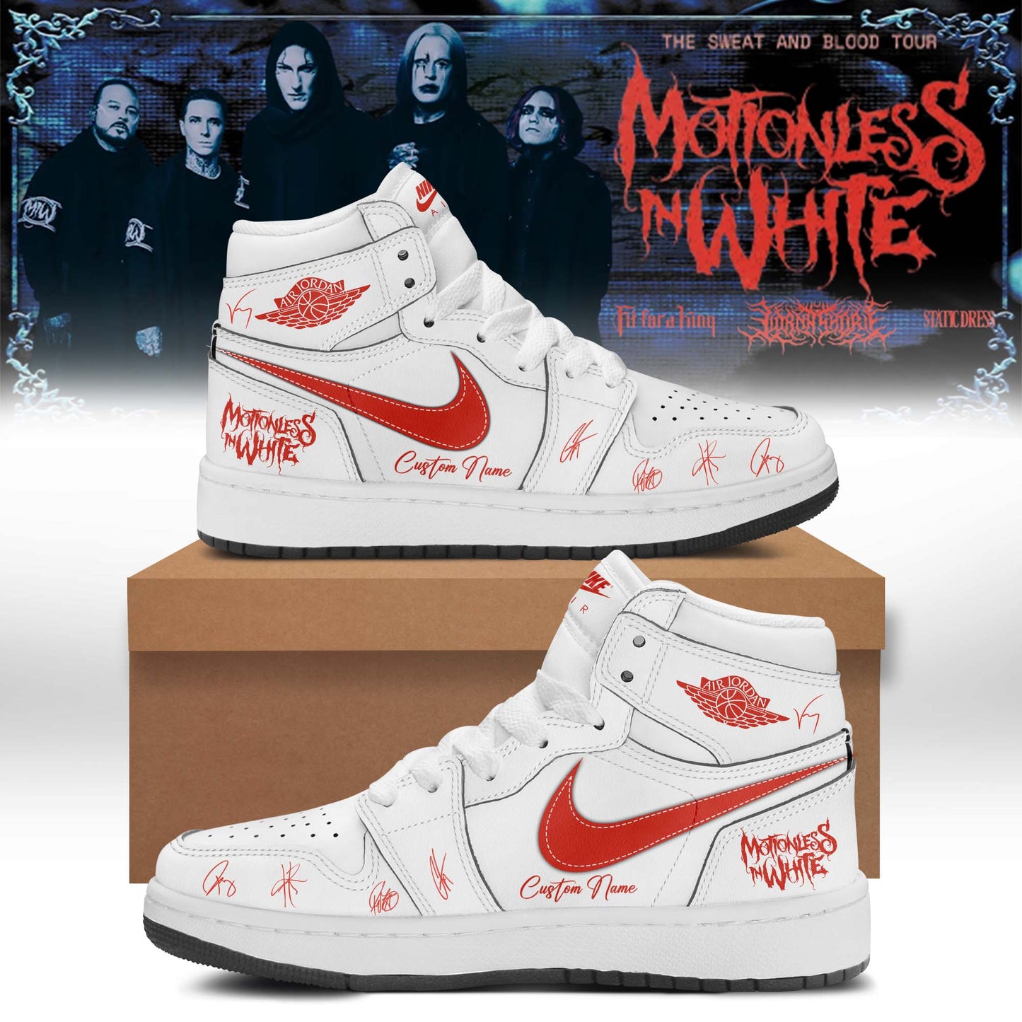 Motionless In White Signed Decades Shoes 4