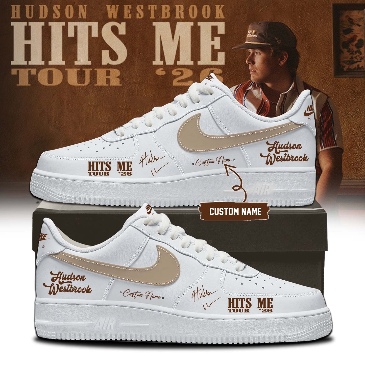 ,,Hudson Westbrook ”Hits Me Tour 2026” Signature – Shoes