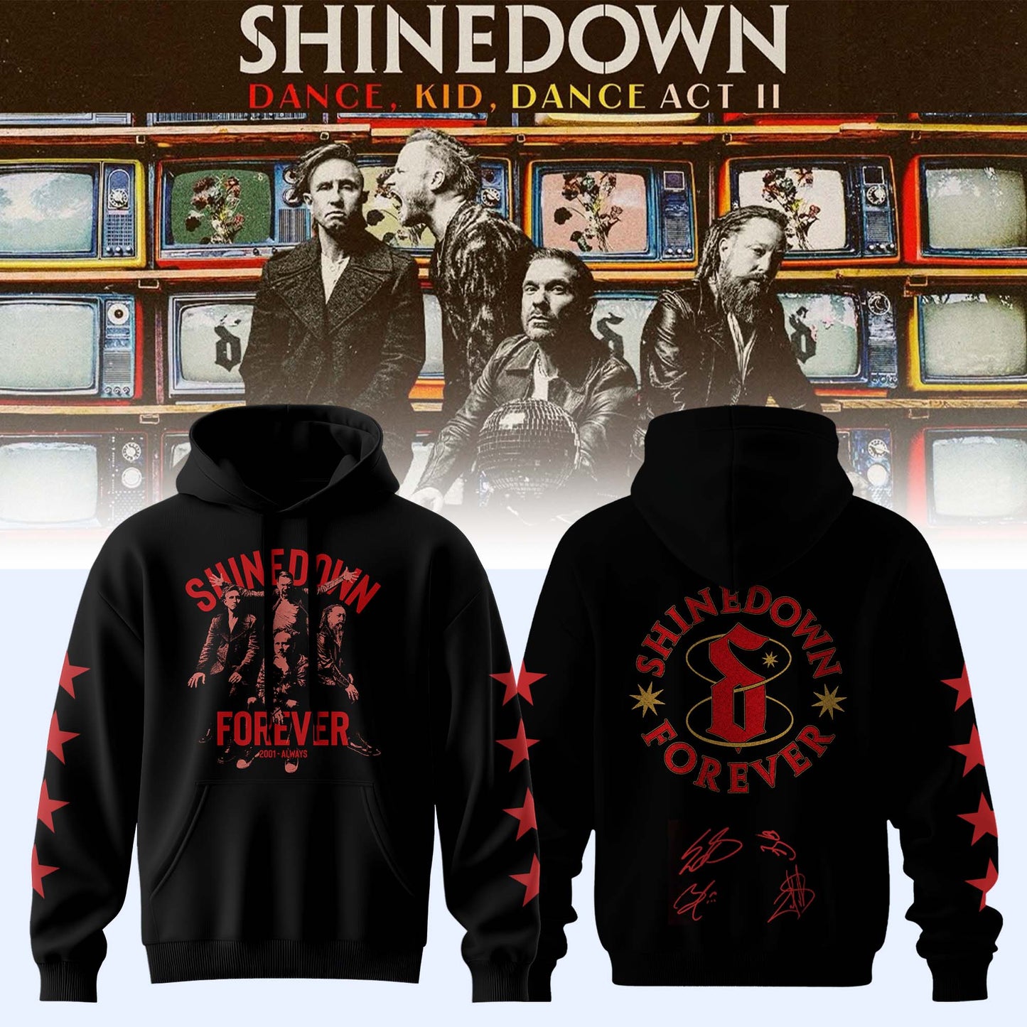 _SHINEDOWN “Dance Kid Dance Act II World Tour” 2026 Signed – Hoodie