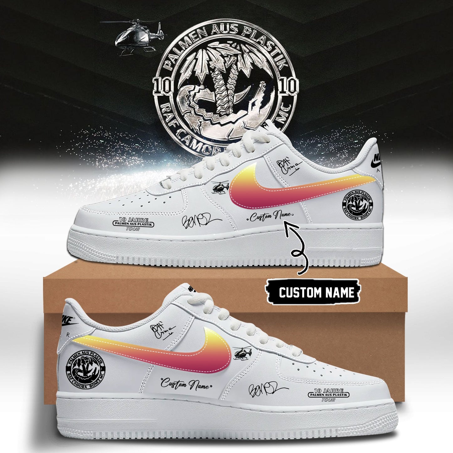 __RAF Camora & Bonez MC “10 Jahre Palmen aus Plastik Tour” . Limited Edition Signature Shoes 6