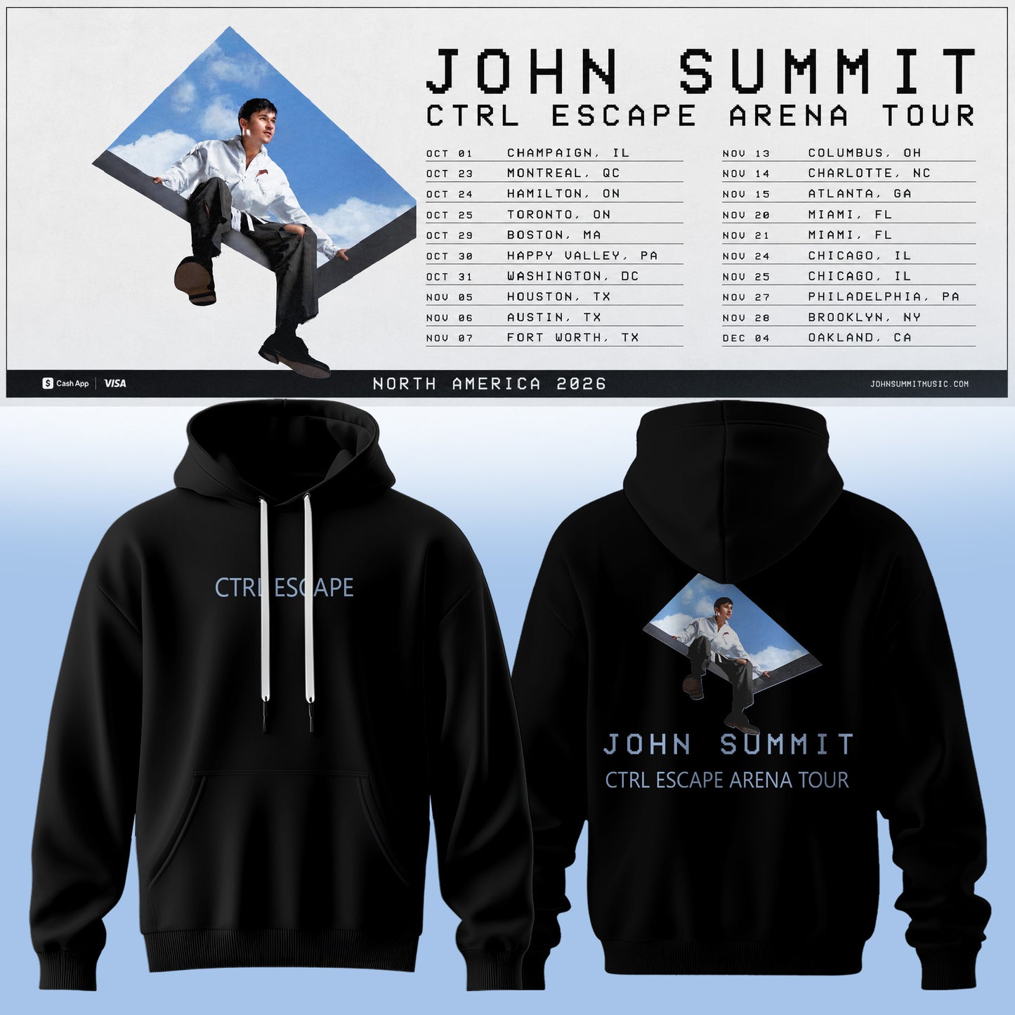 John Summit – CTRL ESCAPE Arena Tour 2026 Hoodie Are Here