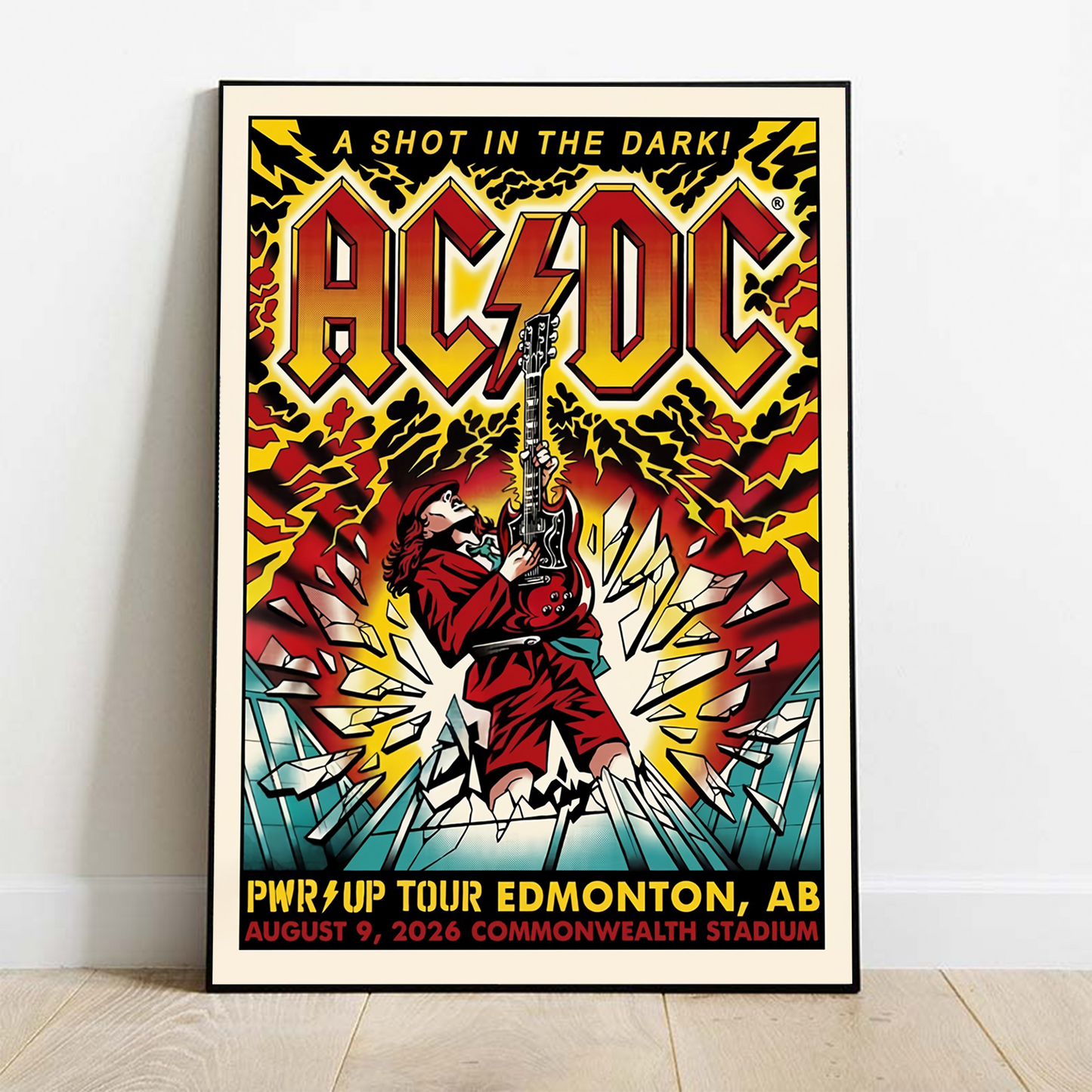 ACDC Edmonton AB Canada 2026 Event Poster At Commonwealth Stadium On August 9 2026 Home Decor Poster