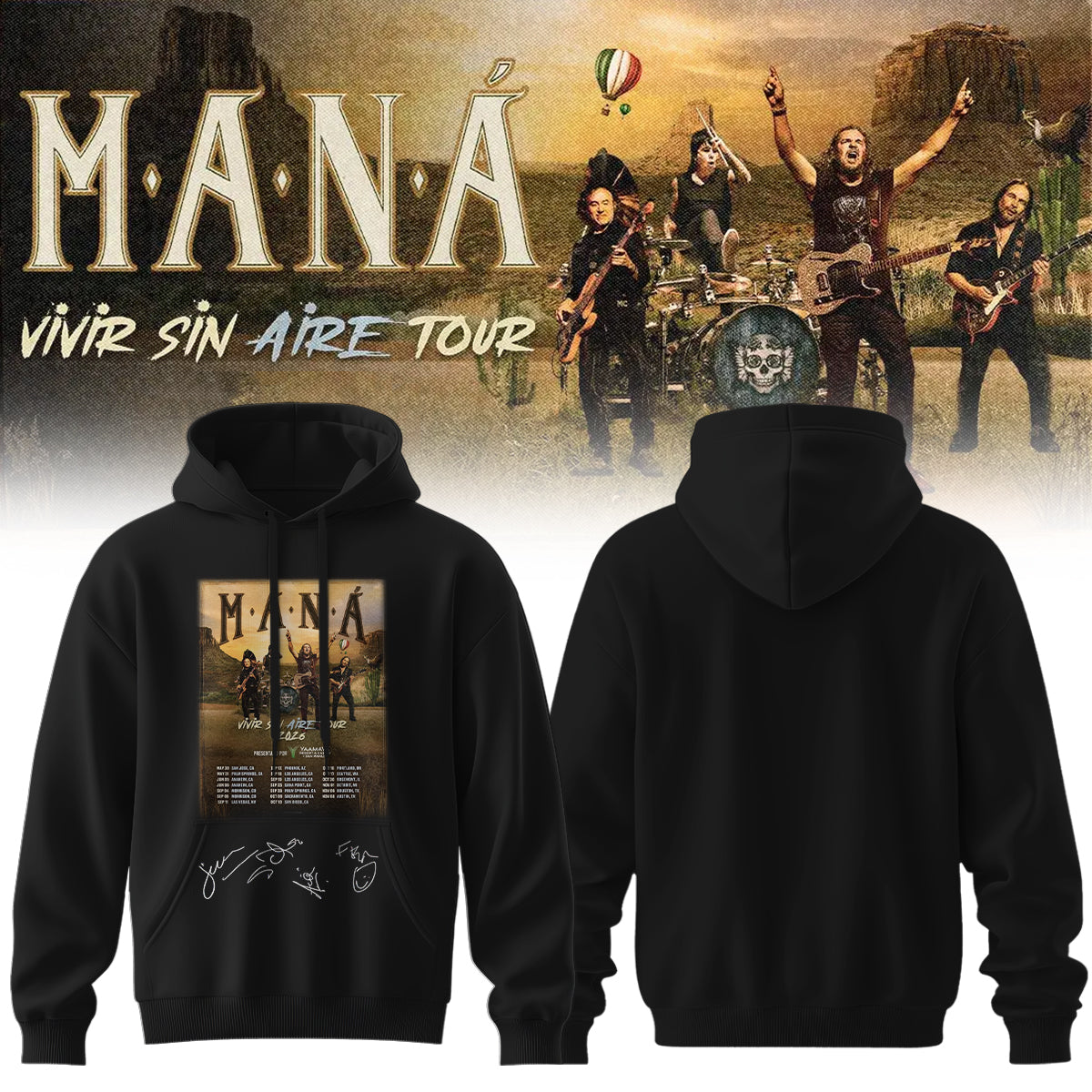 ,Maná “Vivir Sin Aire Tour” – Hoodie