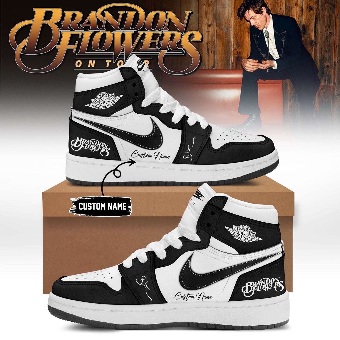 ,,Brandon Flowers On Tour 2026 Limited Edition Signature – Shoes