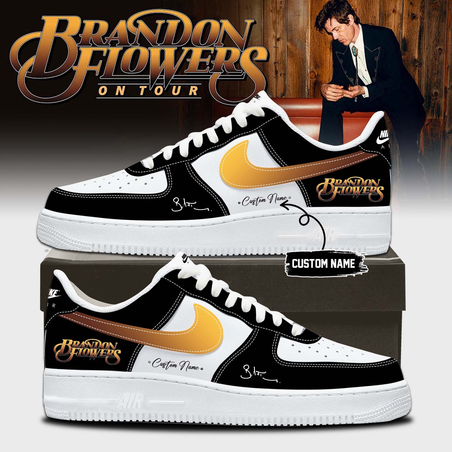 ,,Brandon Flowers On Tour 2026 Limited Edition Signature – Shoes 1