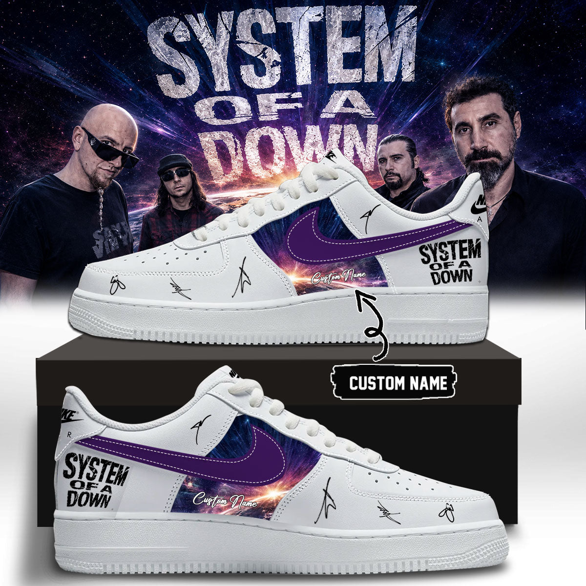System of a Down “Europe / UK Stadium Tour 2026” Signature Limited Edition – Shoes AF1