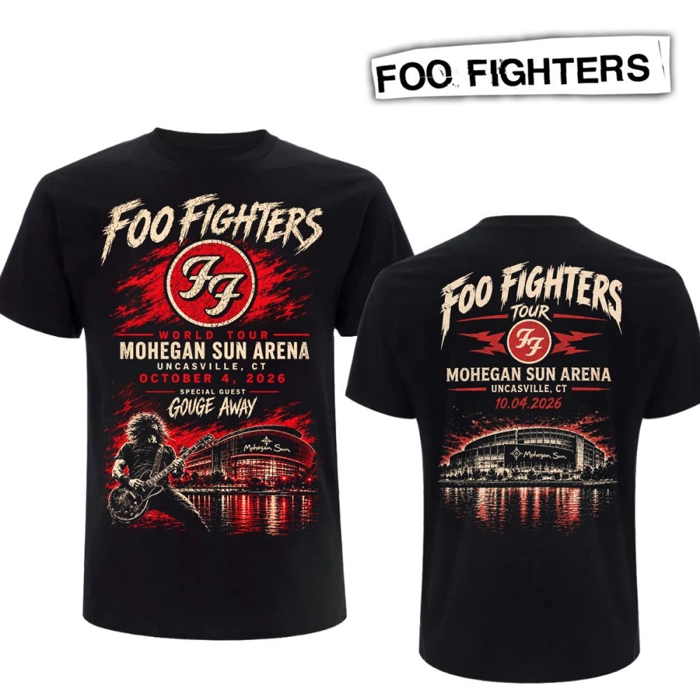 Foo Fighters Mohegan Sun 2026 T-Shirt, Take Cover Tour Concert Tee, Uncasville CT Rock Band Shirt, October 4 2026