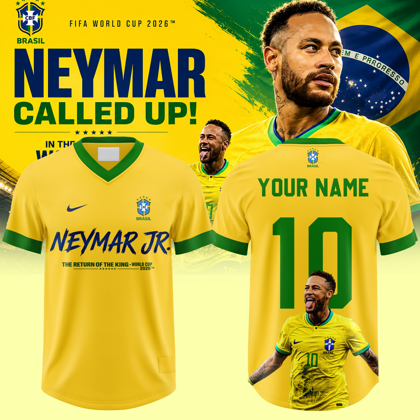 _Neymar Is Back – FIFA World Cup 2026 Football Jersey Collection