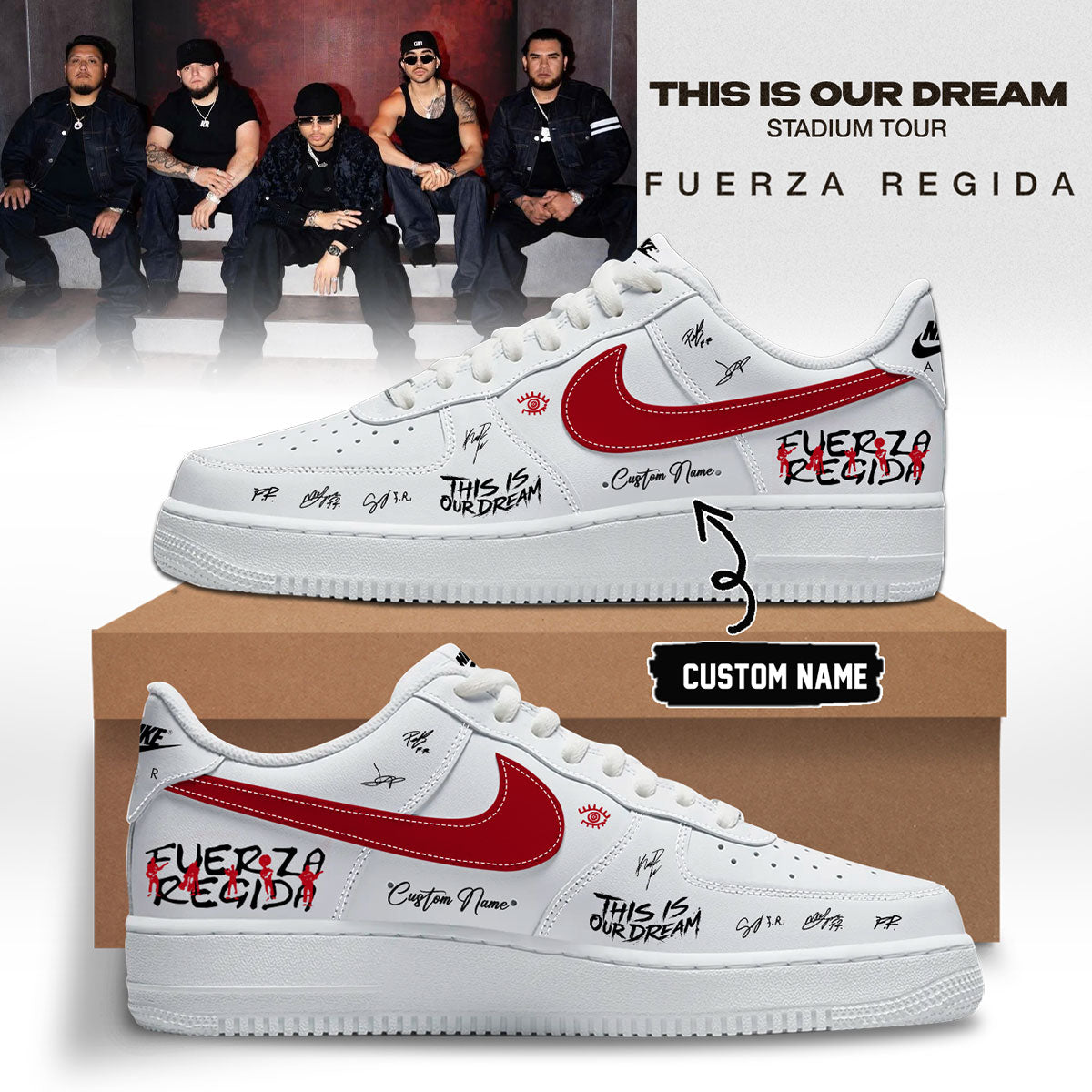 'Fuerza Regida “This Is Our Dream Stadium Tour” 2026 Limited Edition Signature – Shoes