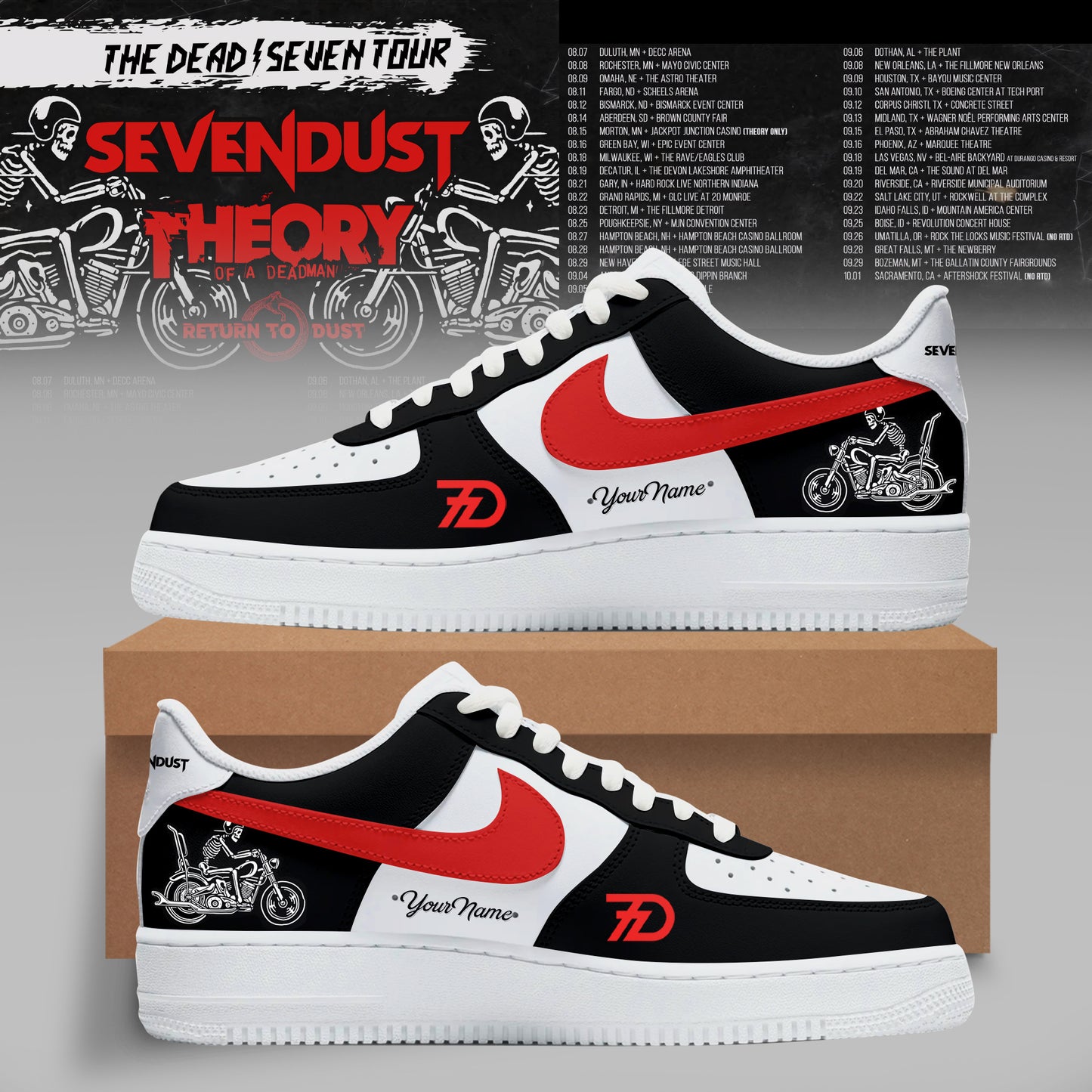 The Dead/Seven Tour AF1 Shoes