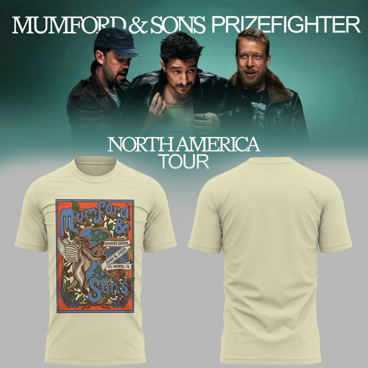Limited Edition Prizefighter Tour At Dickies Arena On Ft Worth TX June 8 2026 T-Shirts