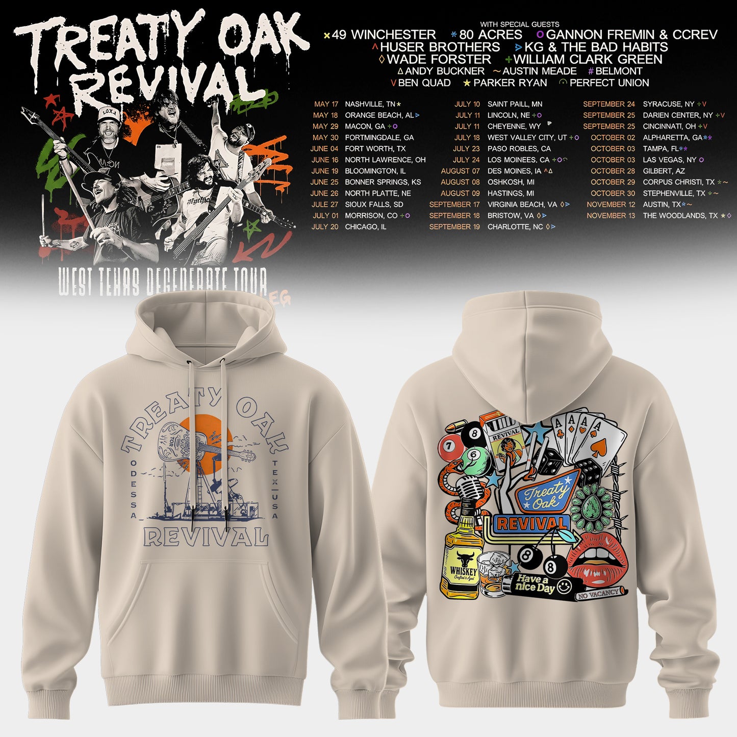 Treaty Oak Revival – West Texas Degenerate Tour! Hoodie