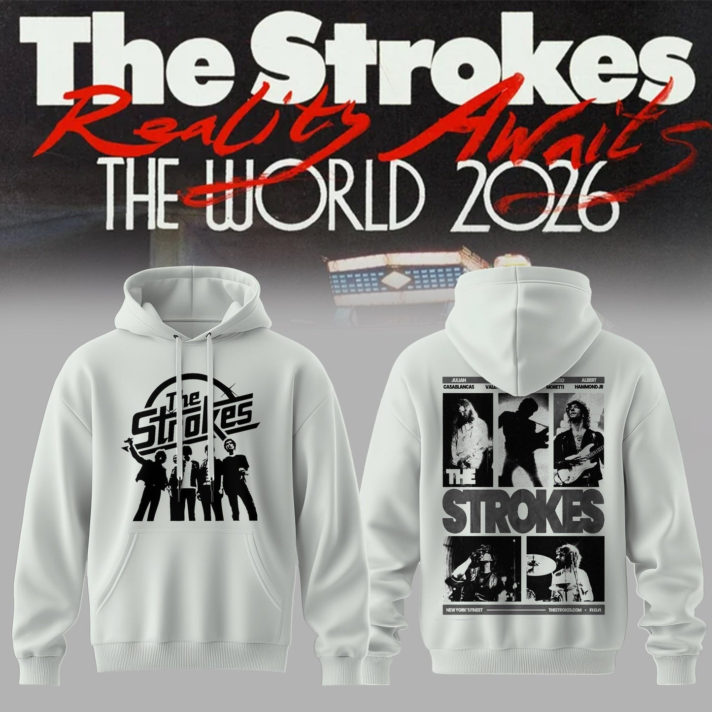 The Strokes – Reality Awaits Tour 2026 Edition Hoodie