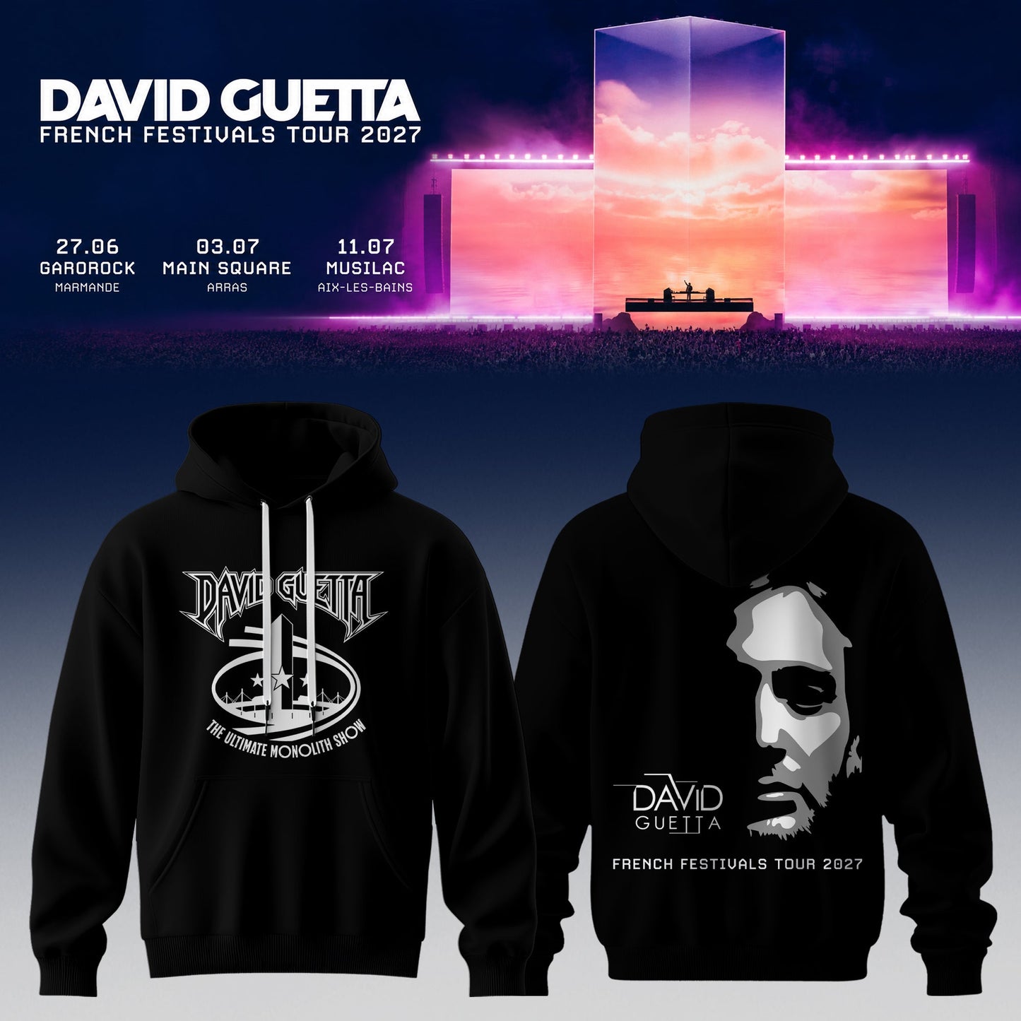 DAVID GUETTA – FRANCE TOUR Hoodie