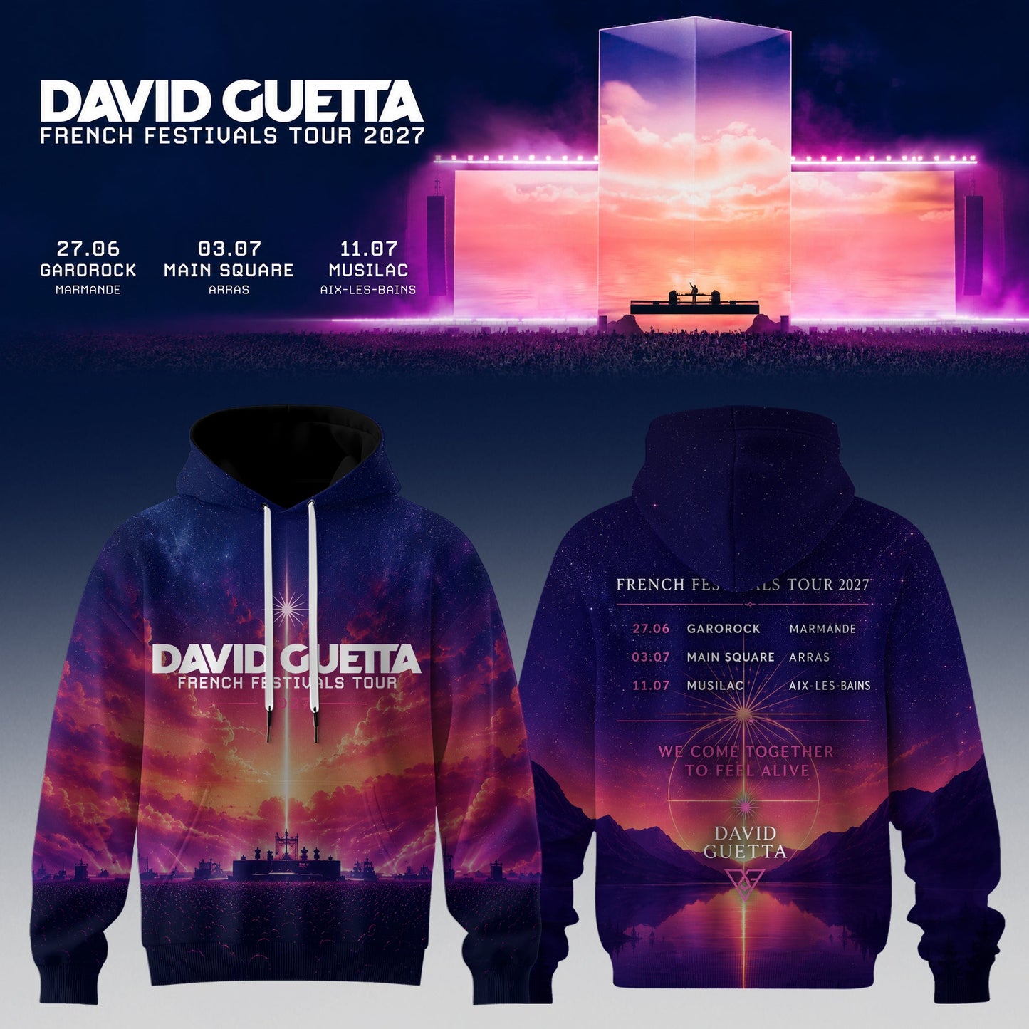 DAVID GUETTA – FRANCE TOUR Hoodie