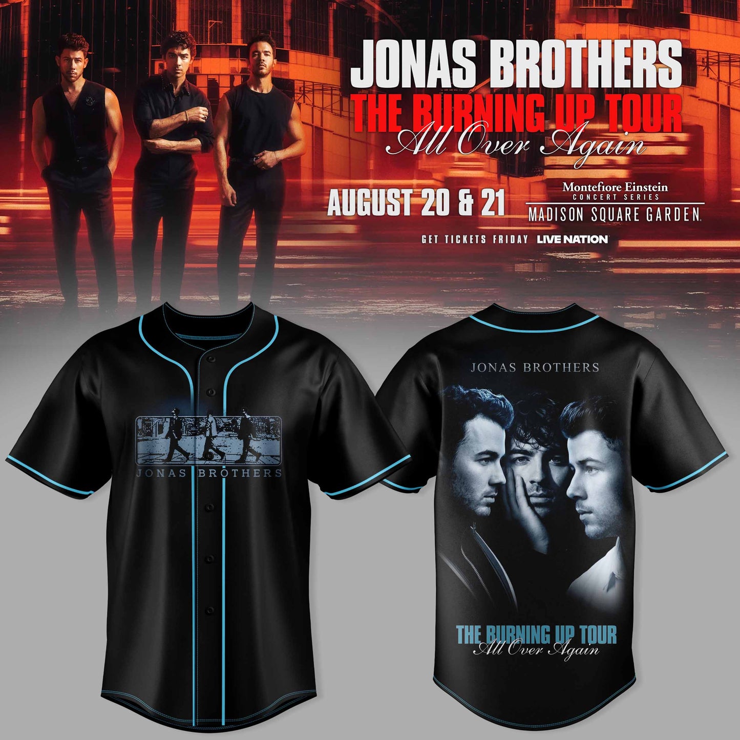 _JONAS BROTHERS – THE BURNING UP TOUR JERSEY