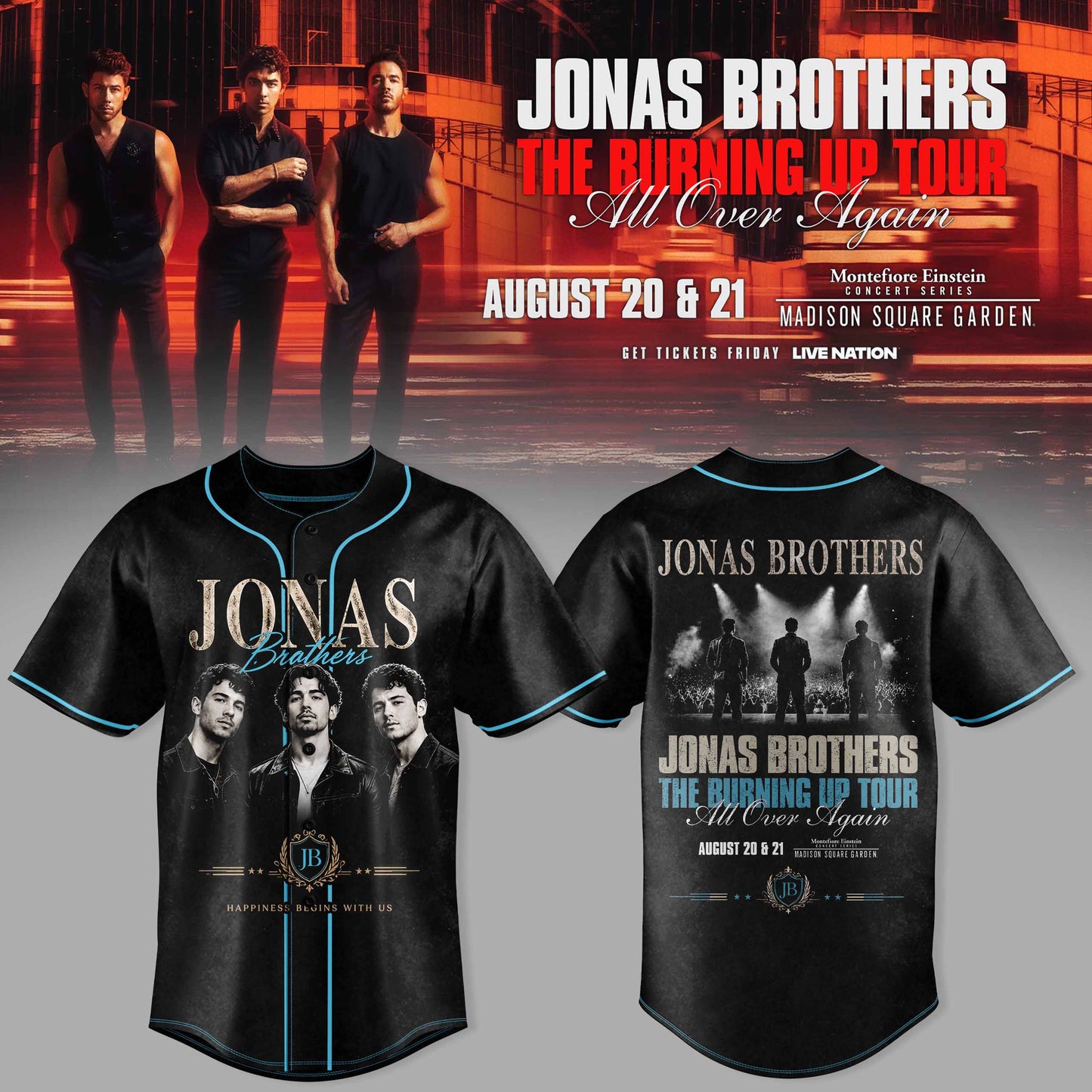 _JONAS BROTHERS – THE BURNING UP TOUR JERSEY