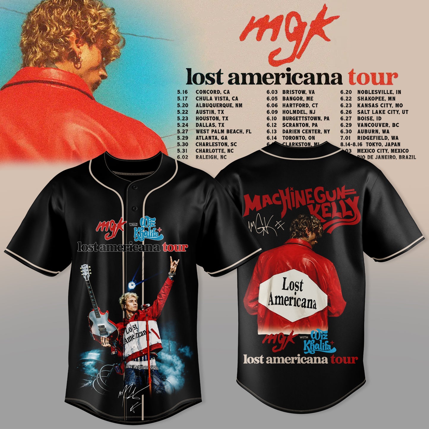 MGK – Lost Americana Tour 2026 Jersey Is Here