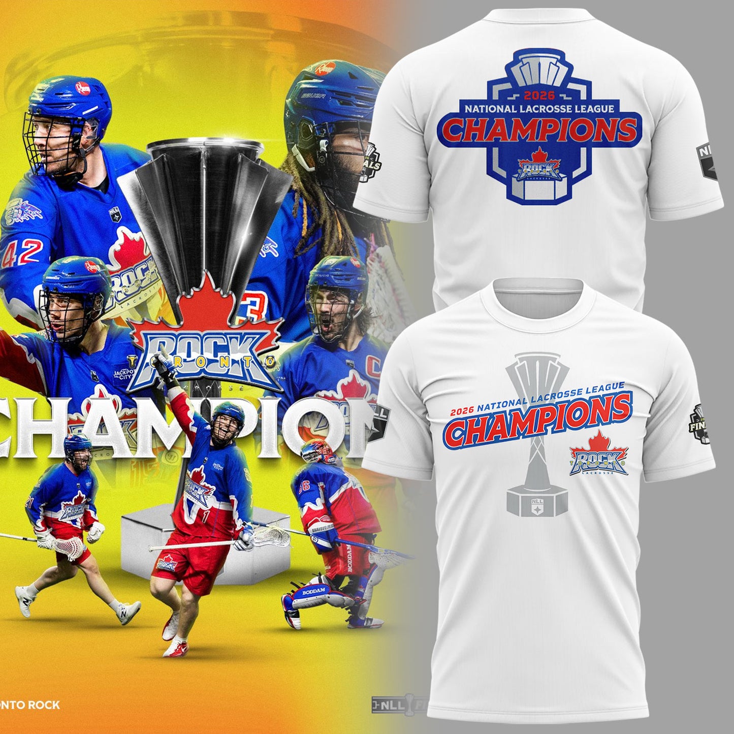 Limited Edition Toronto Rock Are your Champions 🏆 2026 Shirt