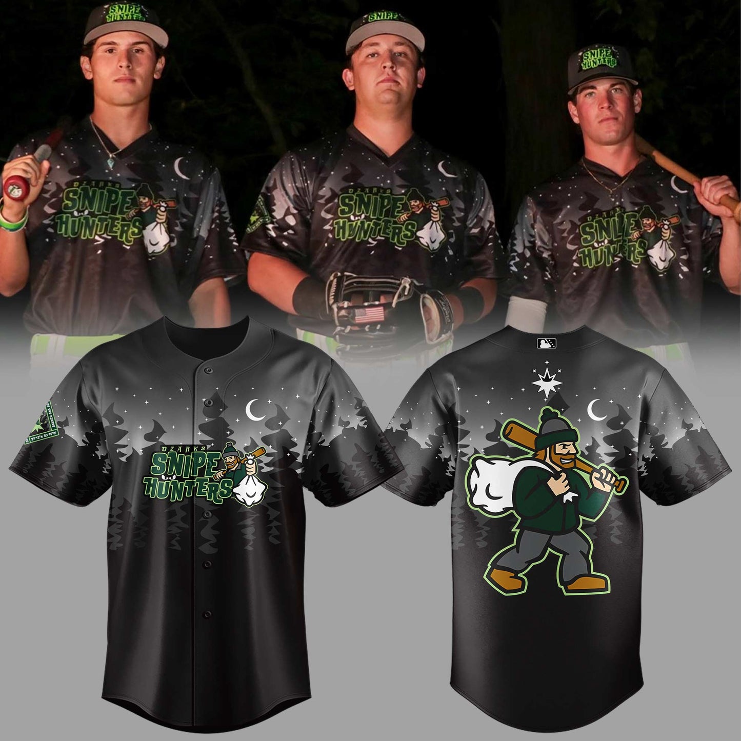 Limited Edition Ozarks Snipe Hunters 🦅⚾ Baseball Custom Jersey
